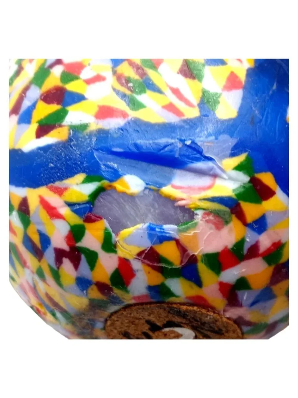 Pop Art Confetti Candle Egg Shaped Unused Multicolors - Picture 10 of 11